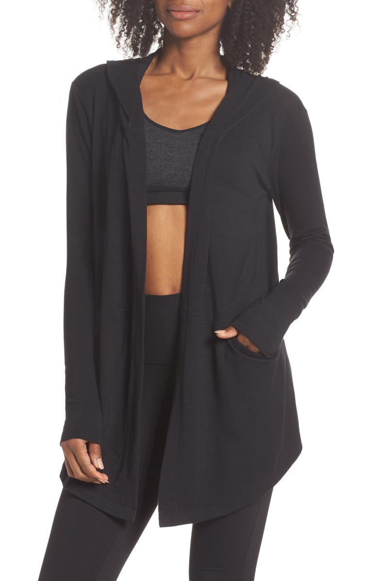 Zella After Class Hooded Cardigan, Main, color, 