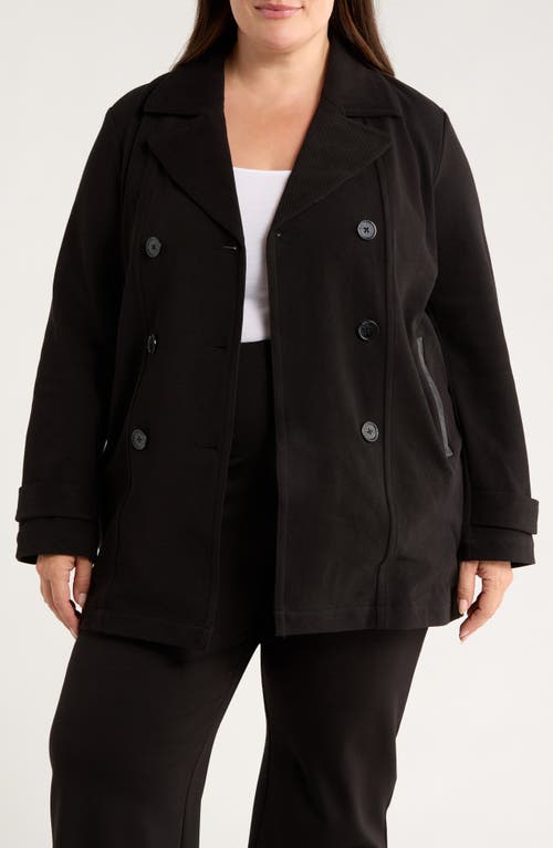 Lyssé Lysse Alma Calvary Stretch Cotton Twill Peacoat In Black