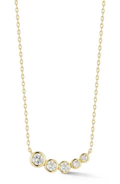 Bezel Graduated Cubic Zirconia Necklace