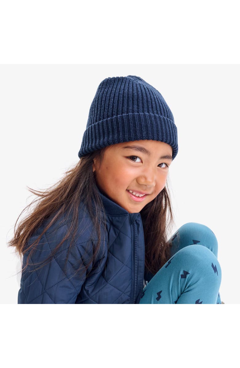 Primary Kids Cotton Beanie, Alternate, color, Navy