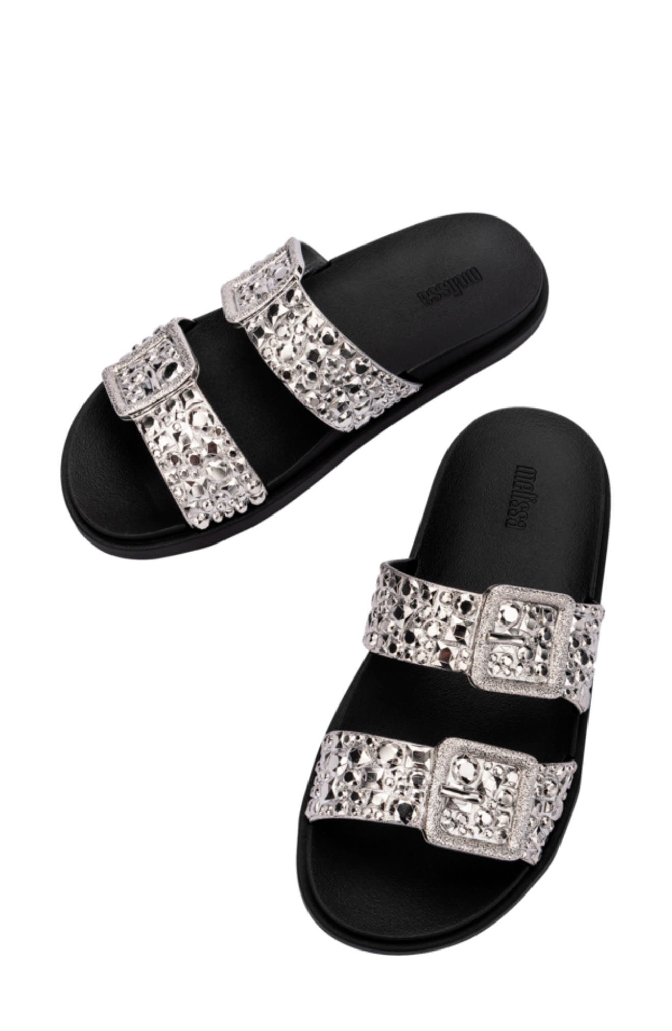Melissa Lust Slide Sandal, Alternate, color, Onyx Black