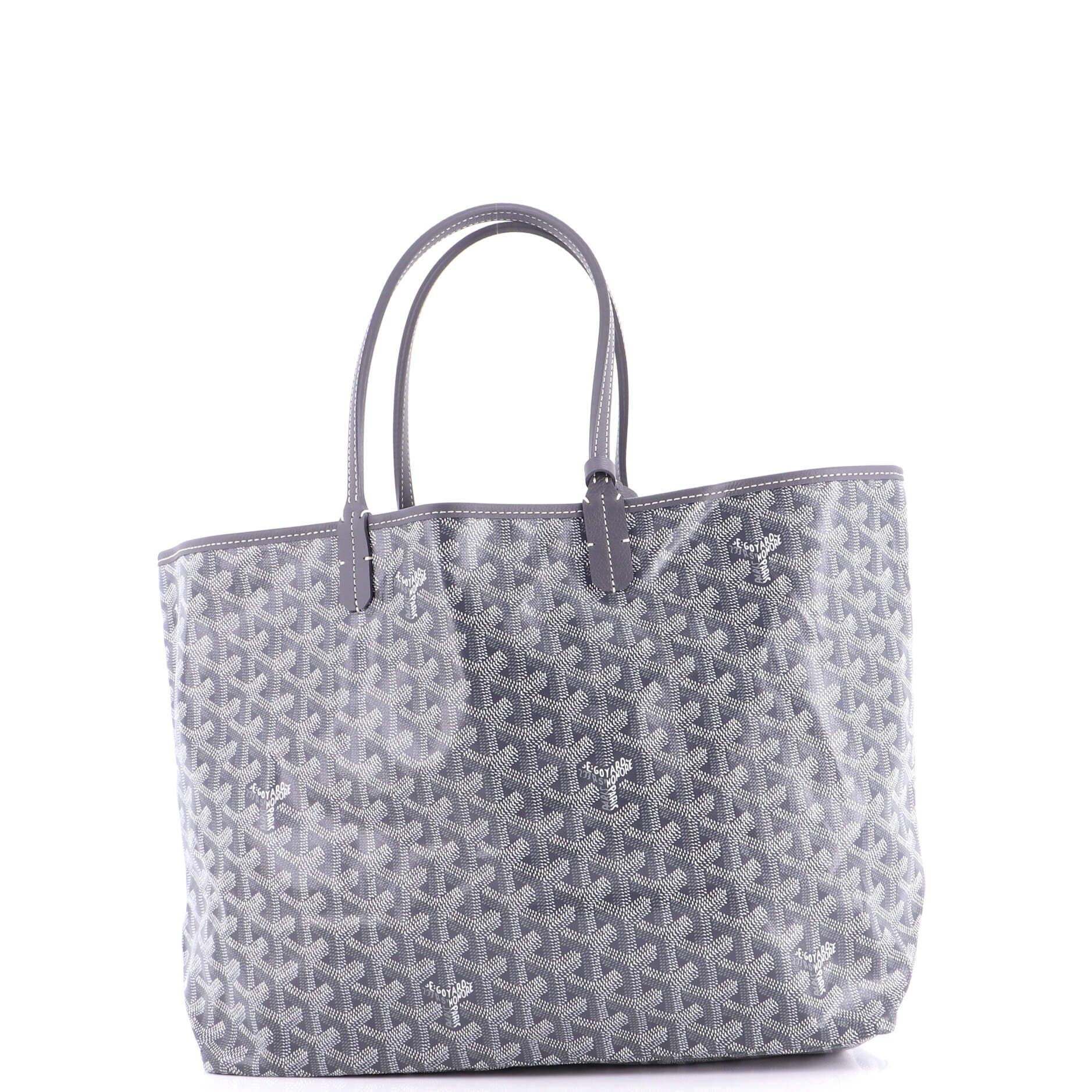 Pre-Owned Goyard Saint Louis Tote Coated Canvas PM, Main, color, Gray