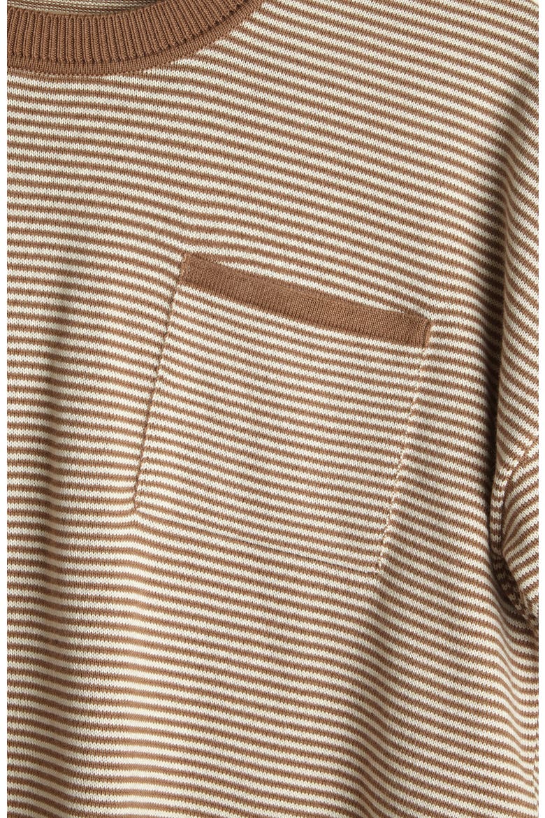 Modern Striped Tee, Alternate, color, Sepia Stripe