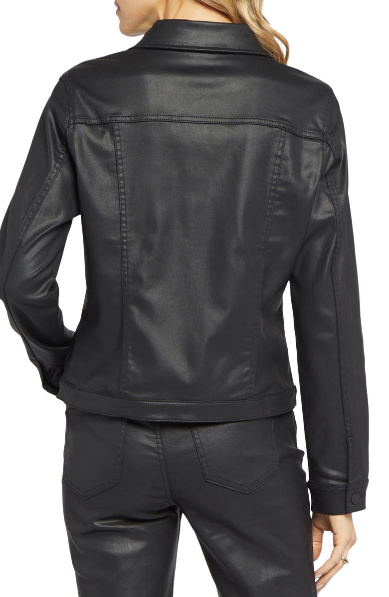 NYDJ Coated Denim Trucker Jacket, Alternate, color,