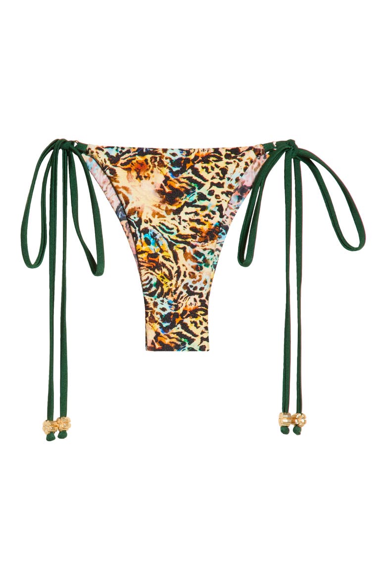 Side Tie Thong Bikini Bottoms, Alternate, color, SUNDAZE