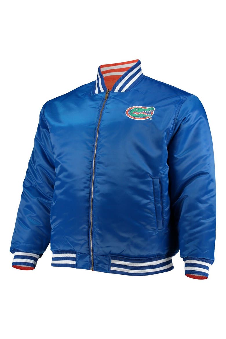 Men's Royal/Orange Florida Gators Big & Tall Reversible Satin Full-Zip Jacket, Alternate, color, Royal