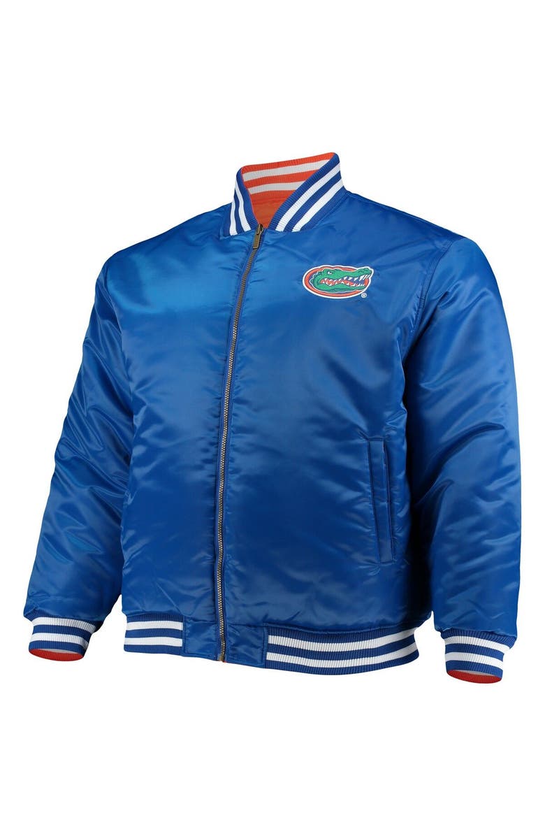 PROFILE Men's Royal/Orange Florida Gators Big & Tall Reversible Satin Full-Zip Jacket, Alternate, color, Royal
