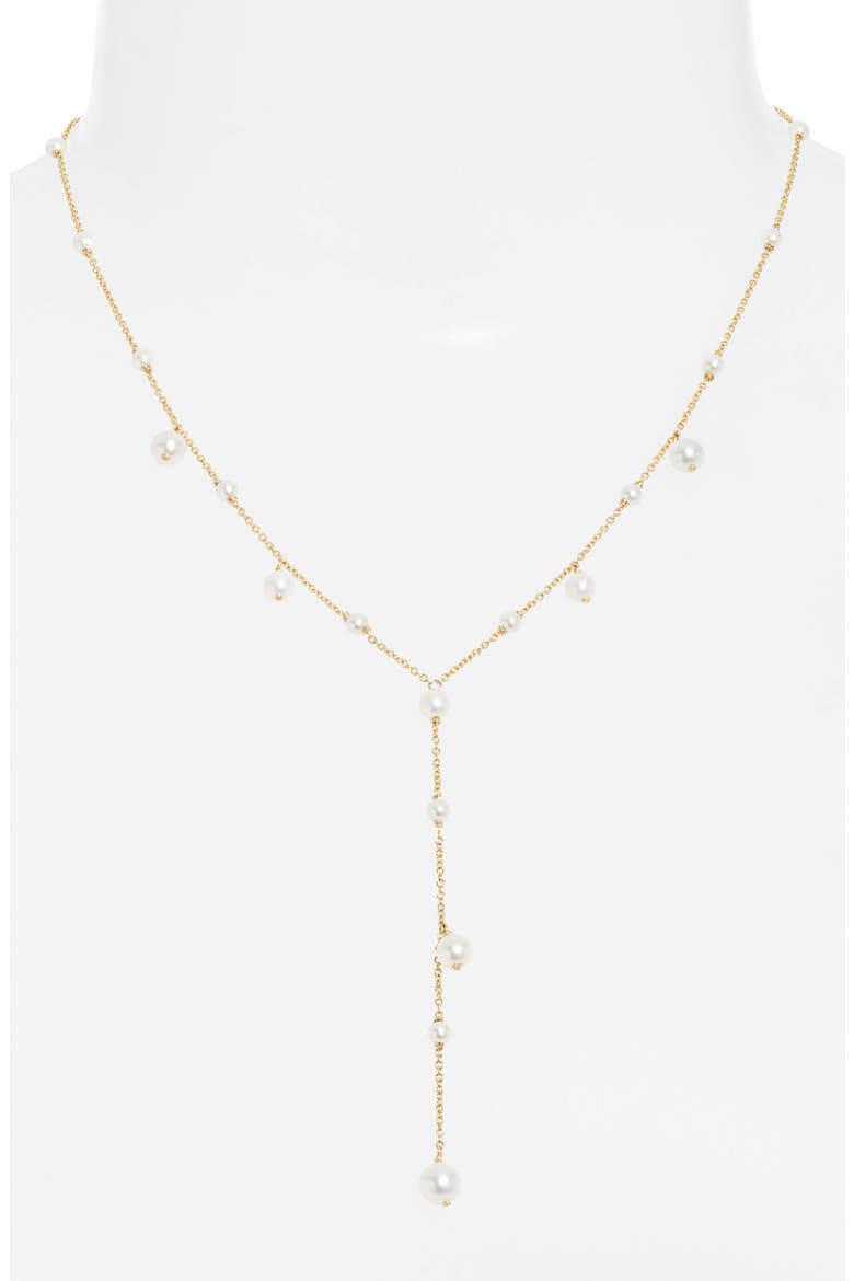 Cultured Pearl Bubble Y-Necklace, Alternate, color, GOLD