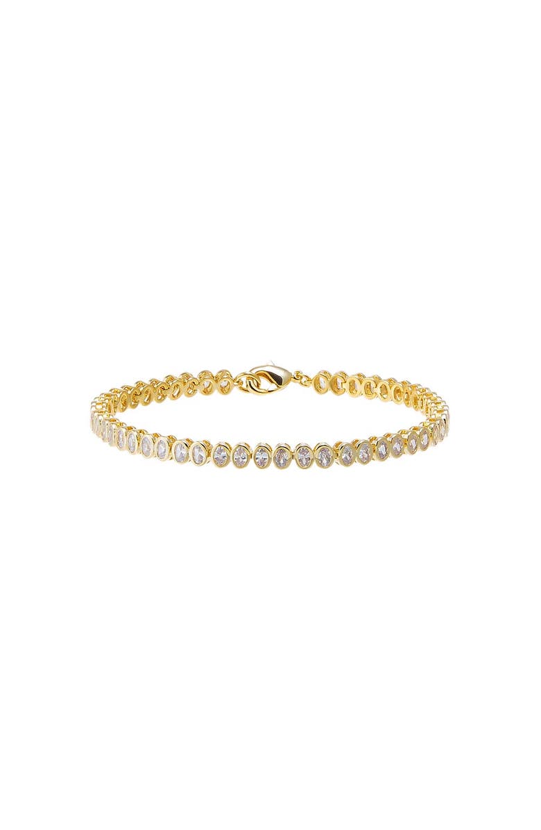 BY ADINA EDEN Oval CZ Bezel Tennis Bracelet, Main, color, 