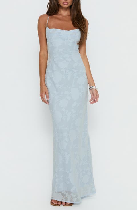 Celena Floral Burnout Gown