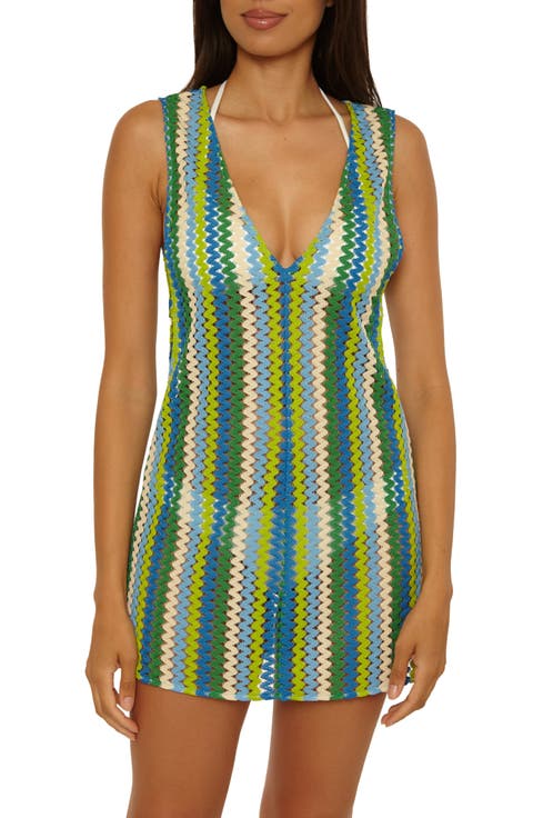 Island Waves Sheer Cover-Up Mini Sundress