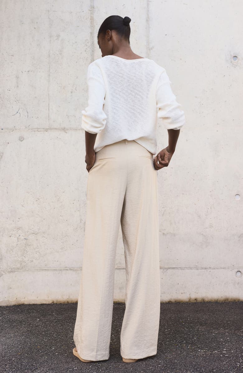 MANGO Carla Wide Leg Pants, Alternate, color, Light/ Pastel Grey