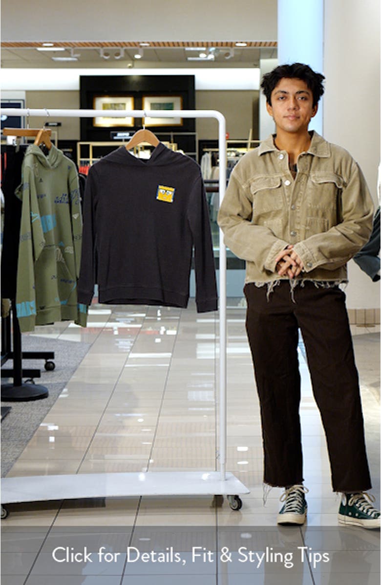 Kids' SpongeBob SquarePants<sup>™</sup> Stonewashed Waffle Knit Hoodie, sales video thumbnail