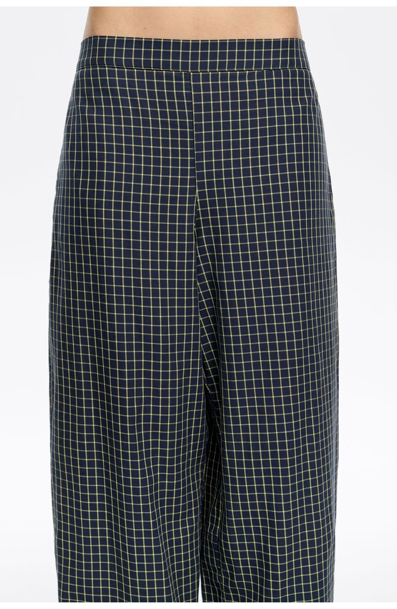 Bimba y Lola Checked Elasticated Waist Trousers, Alternate, color, Navy
