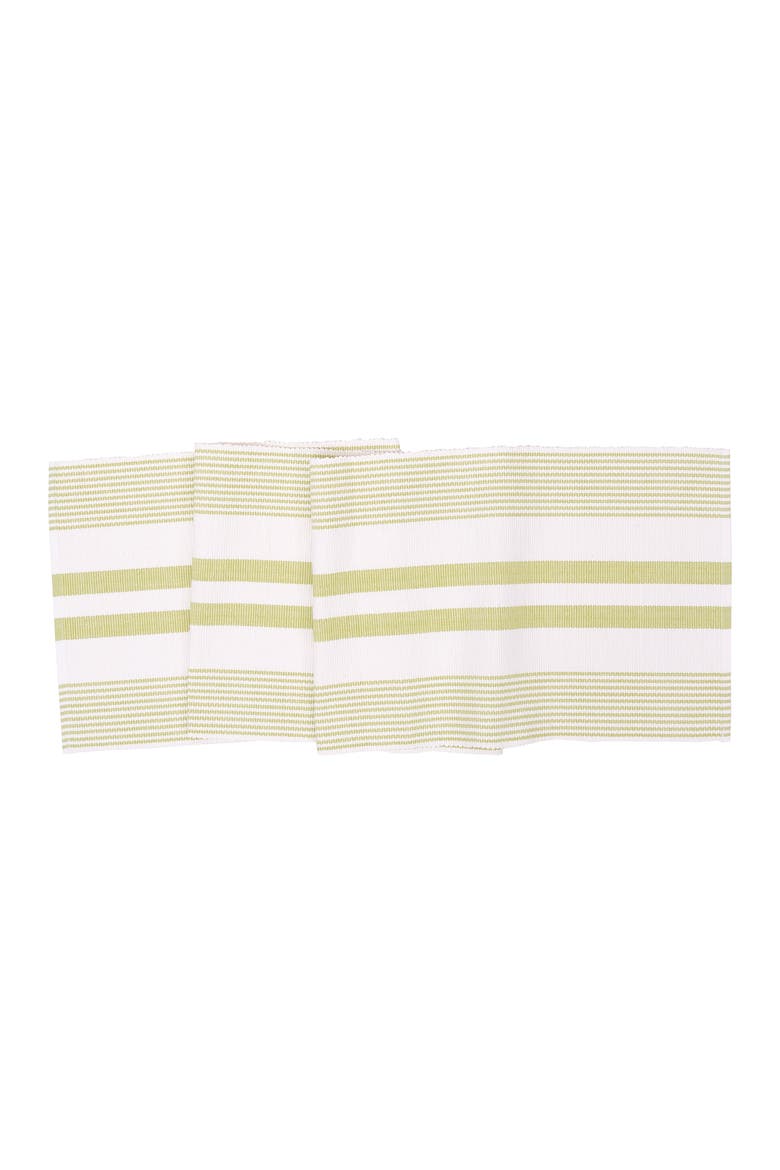 Classic Stripe Woven Table Runner, Main, color, Green