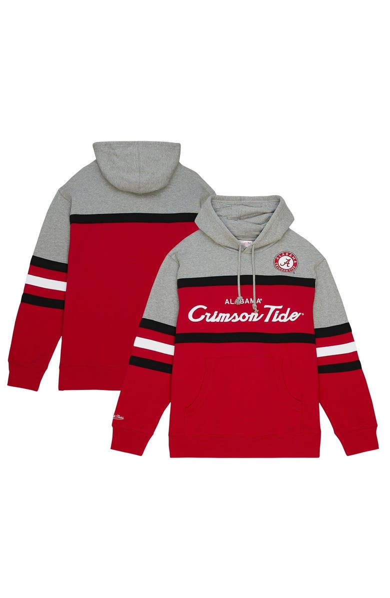 Mitchell & Ness Men's Mitchell & Ness Crimson Alabama Crimson Tide Head Coach Pullover Hoodie, Main, color, Crimson