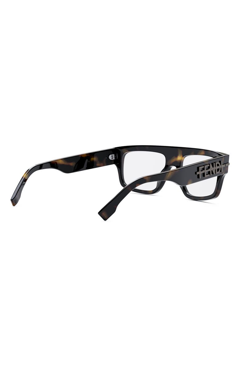 Fendi 'Fendigraphy 54mm Rectangular Optical Glasses, Alternate, color, Dark Havana