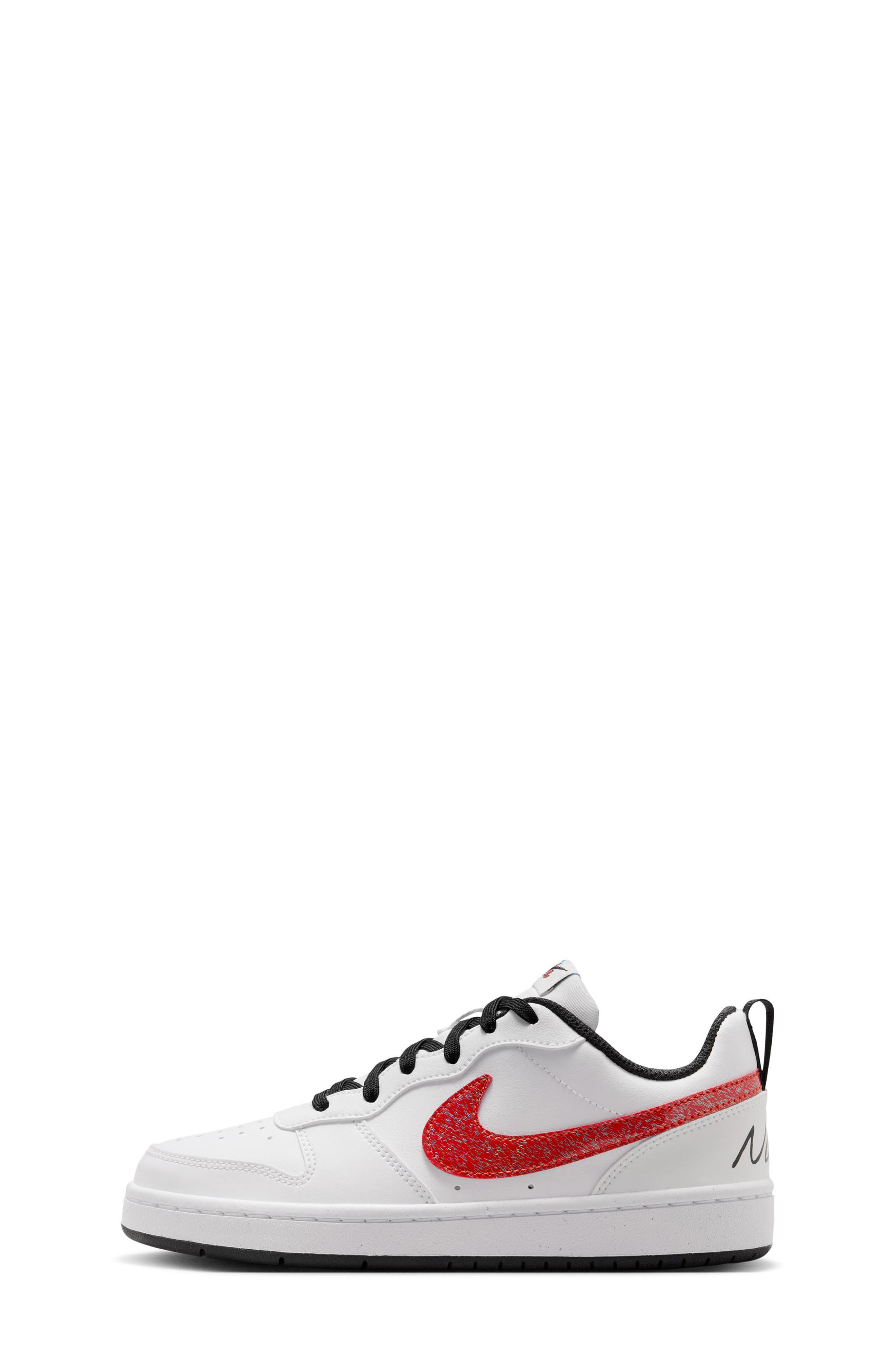 Kids' Court Borough Low Sneaker, Alternate, color, WHITE/ CURRENT BLUE/ RED