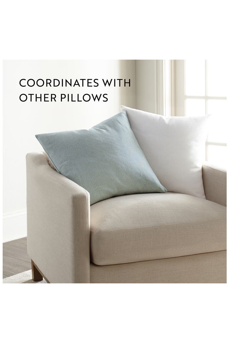 Stone Washed Cotton Throw Pillow, Alternate, color, ARTIC