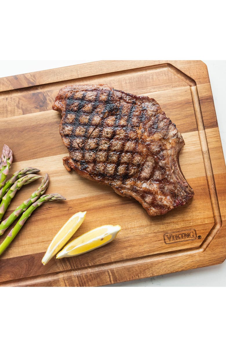 Viking Acacia Wood Carving Board with Juice Groove, Alternate, color, Acacia Wood