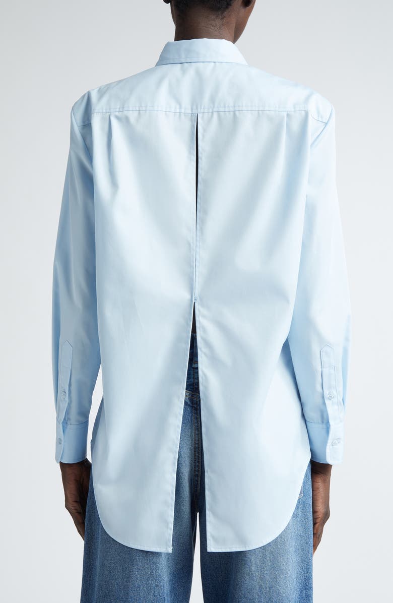 Brandon Maxwell The Mira Boyfriend Split Back Button-Up Shirt, Alternate, color, 