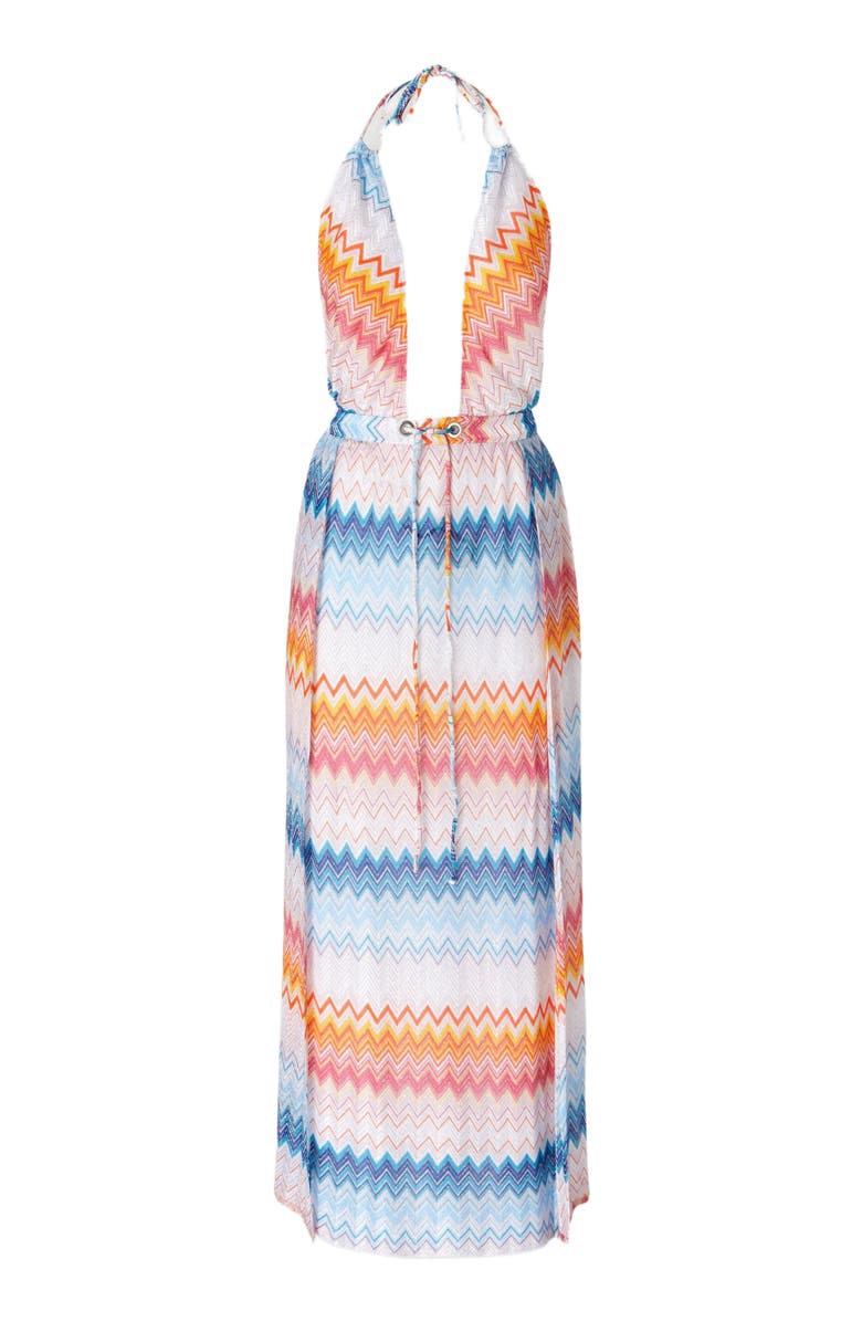 Missoni Long Cover-up Dress In Zig Zag Lamé Viscose Blend, Alternate, color, Multicoloured