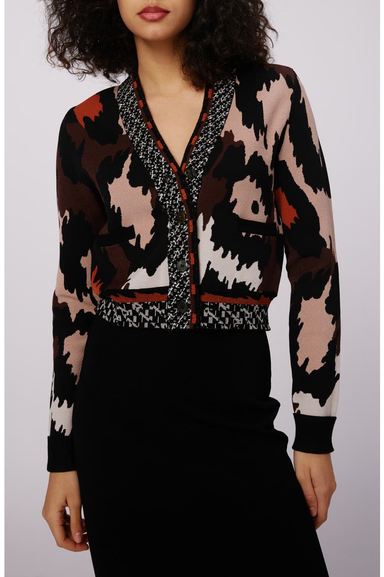 Midge Camouflage Cardigan, Main, color, JUNGLE CAT HUGE