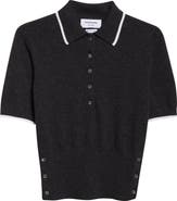 Thom Browne Tipped Intarsia Browne 65 Cashmere Polo Sweater