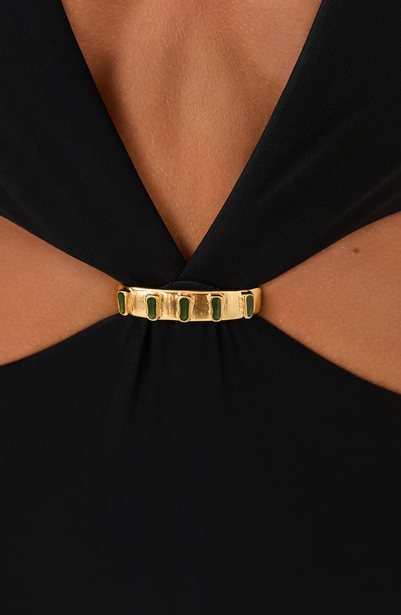 ViX Paula Hermanny Bessie Cutout One-Piece Swimsuit, Alternate, color, Black