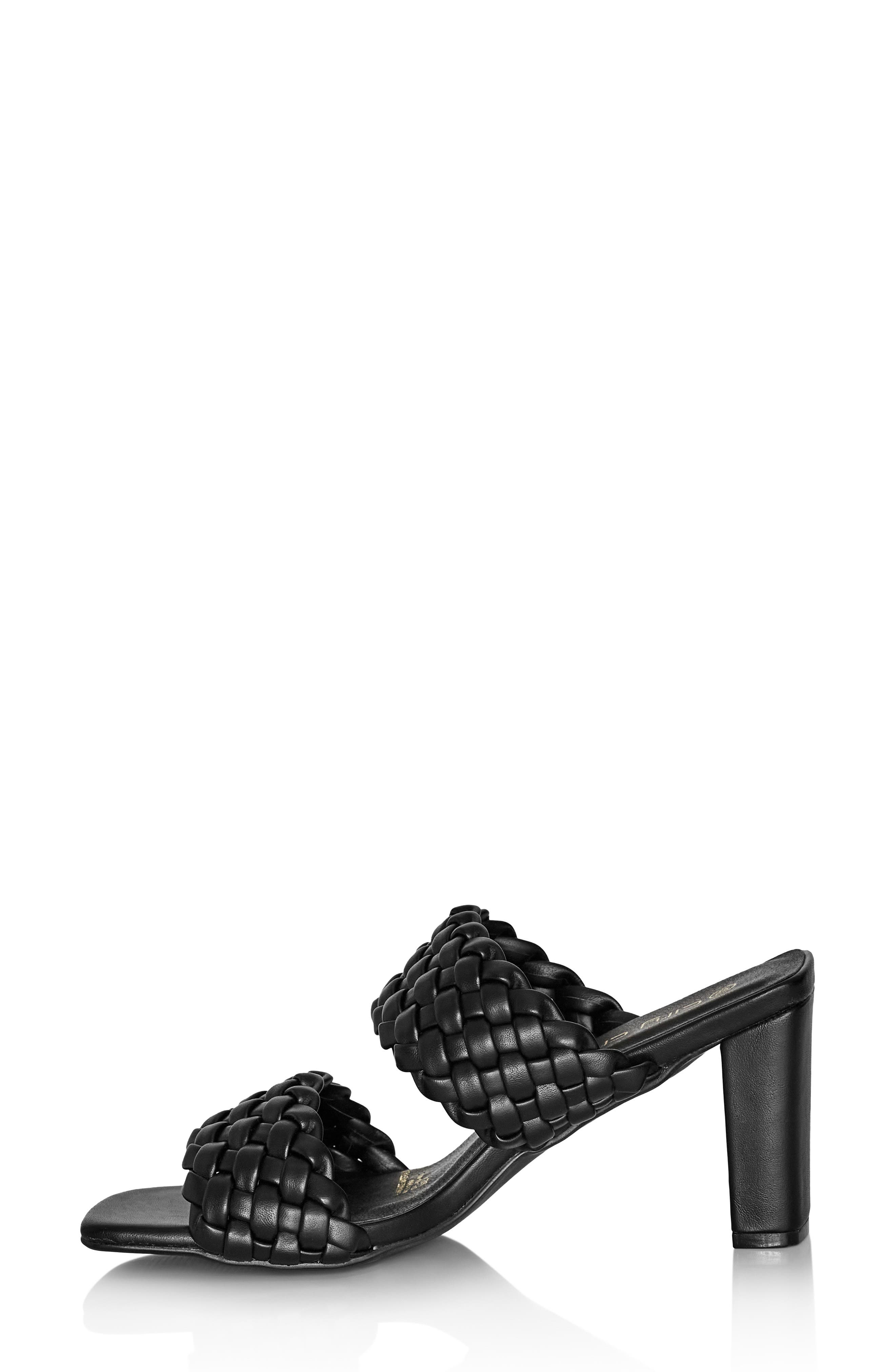 City Chic Aura Slide Sandal, Alternate, color, Black