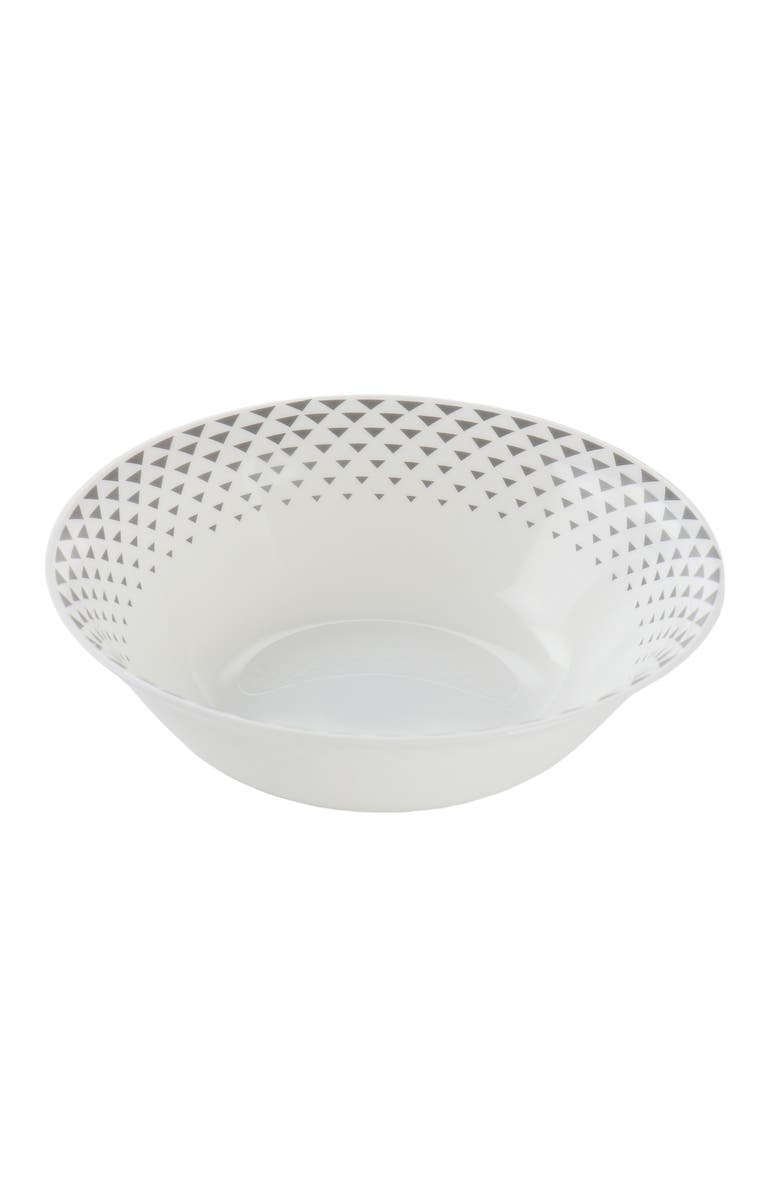 Ultra By Gibson Cane Peak 12 Piece Opal Glass Dinnerware Set, Alternate, color, White