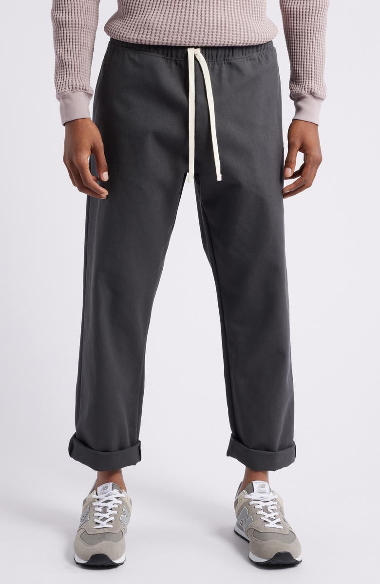 STANDARD ISSUE Cotton Oxford Cloth Drawstring Slacker Pants, Main, color, 