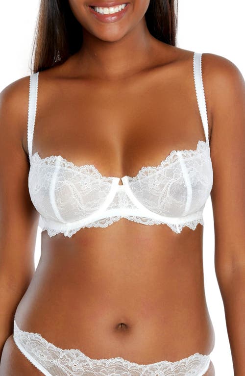 JOURNELLE Anais Low Balconette Lace Underwire Bra in Powder at Nordstrom, Size 34F