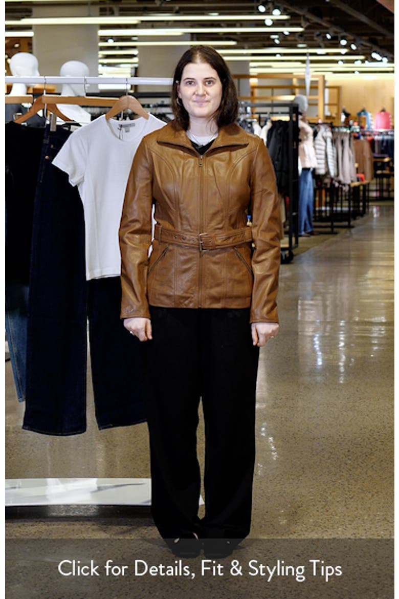 Tatum Belted Leather Jacket video