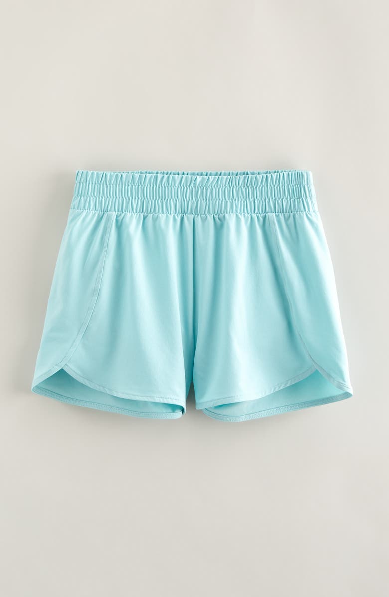 Zella Girl Kids' On Your Mark Shorts, Main, color, Teal Haze