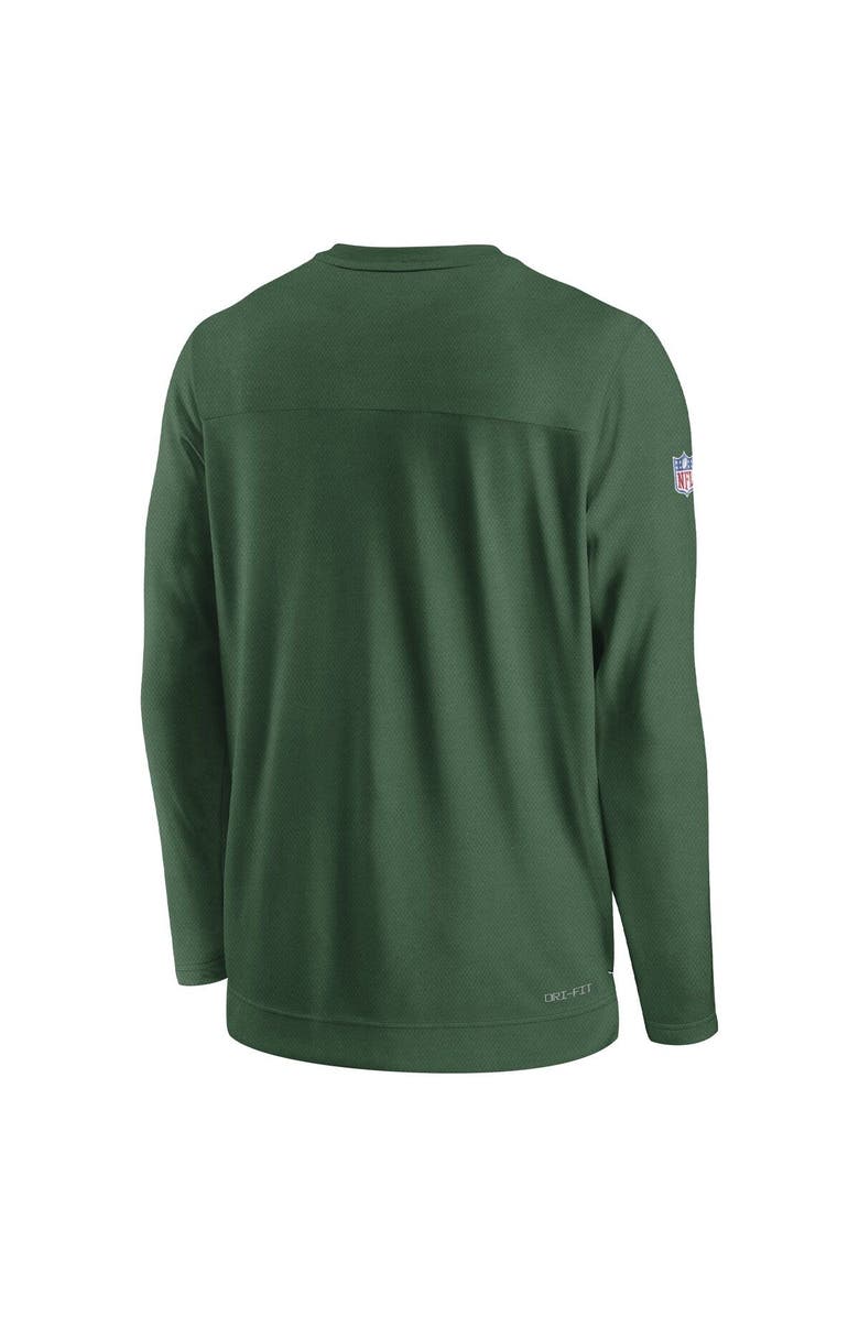 Nike Men's Nike Green New York Jets Sideline Lockup Performance Long Sleeve T-Shirt, Alternate, color, 