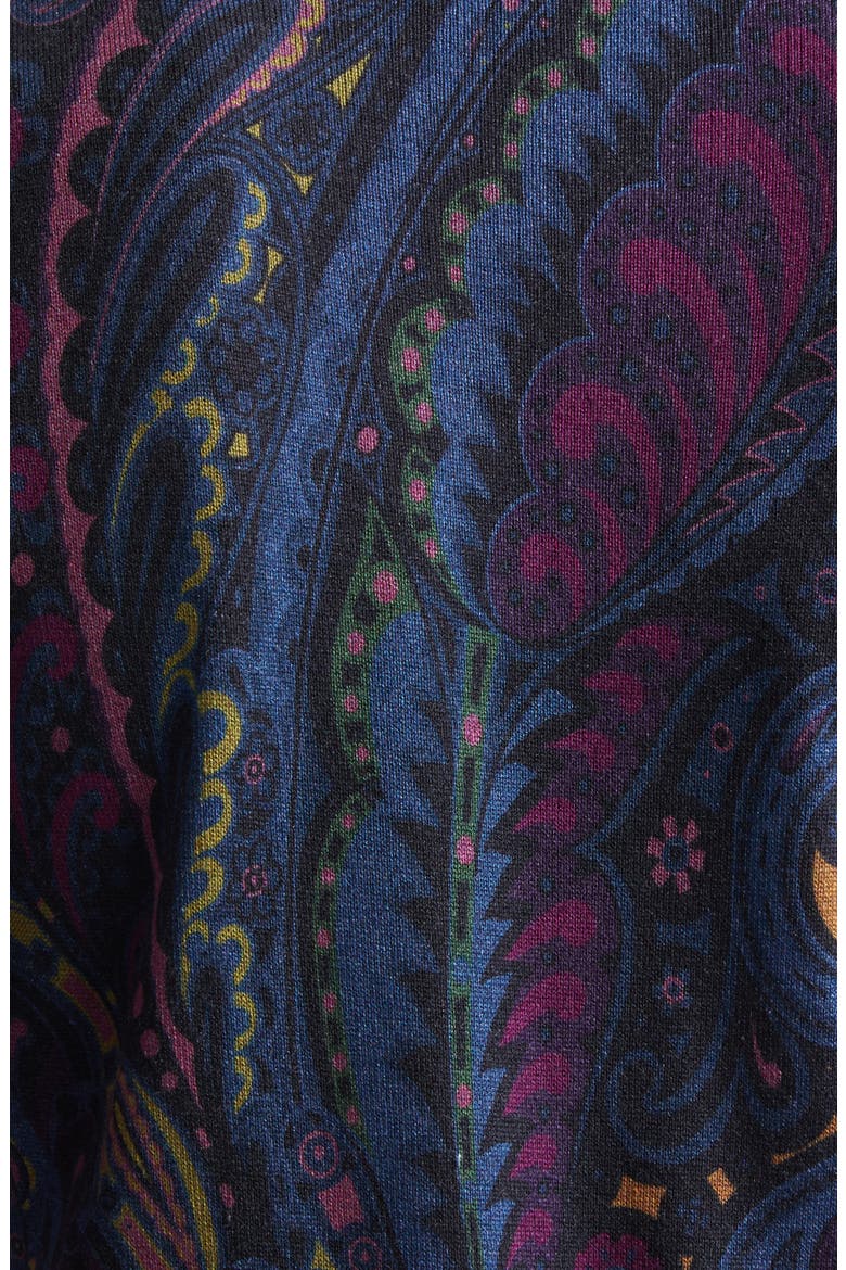 Paisley Silk & Cashmere Sweater, Alternate, color, PRINT ON BLUE BASE