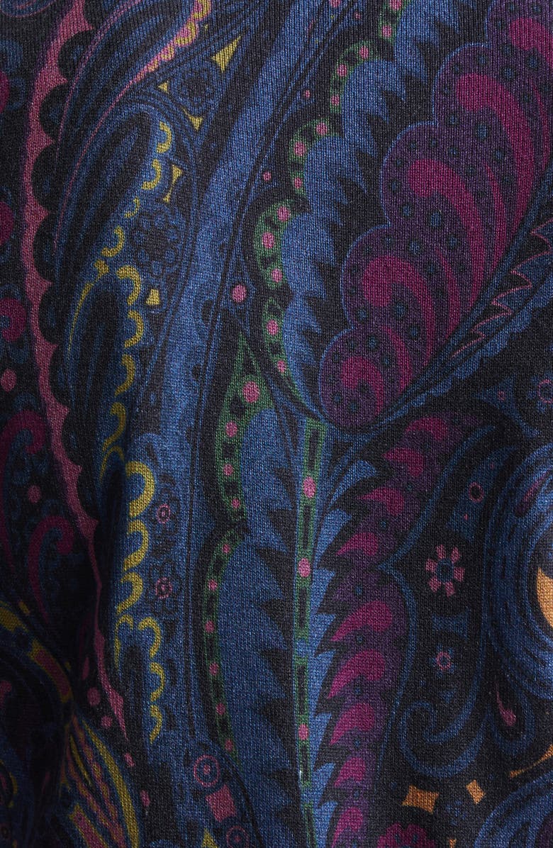 Etro Paisley Silk & Cashmere Sweater, Alternate, color, Print On Blue Base