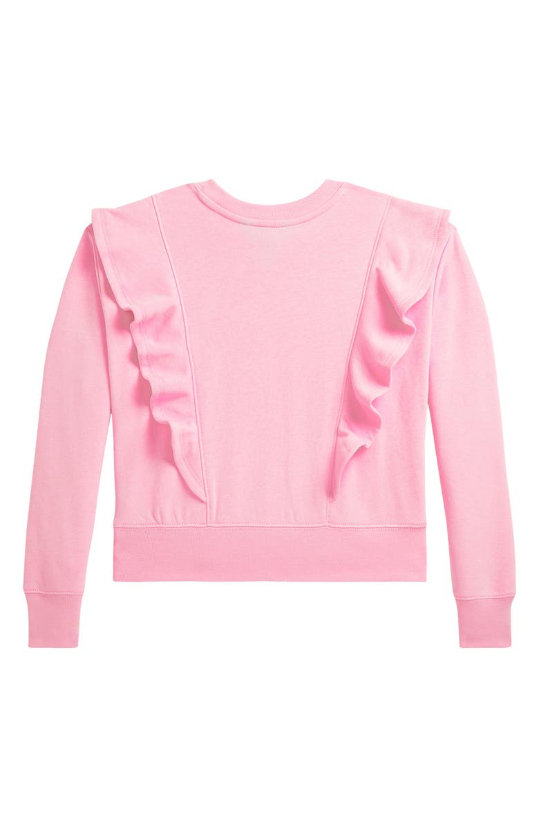 Ralph Lauren Kids' Ruffle Accent French Terry Sweatshirt, Alternate, color, 