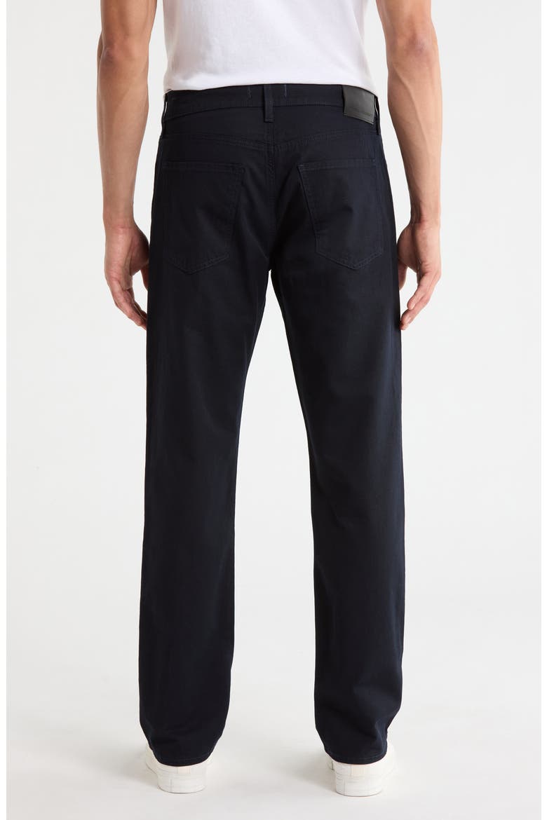 Elijah Relaxed Straight Stretch Cotton & Linen Pants, Alternate, color, NAVY