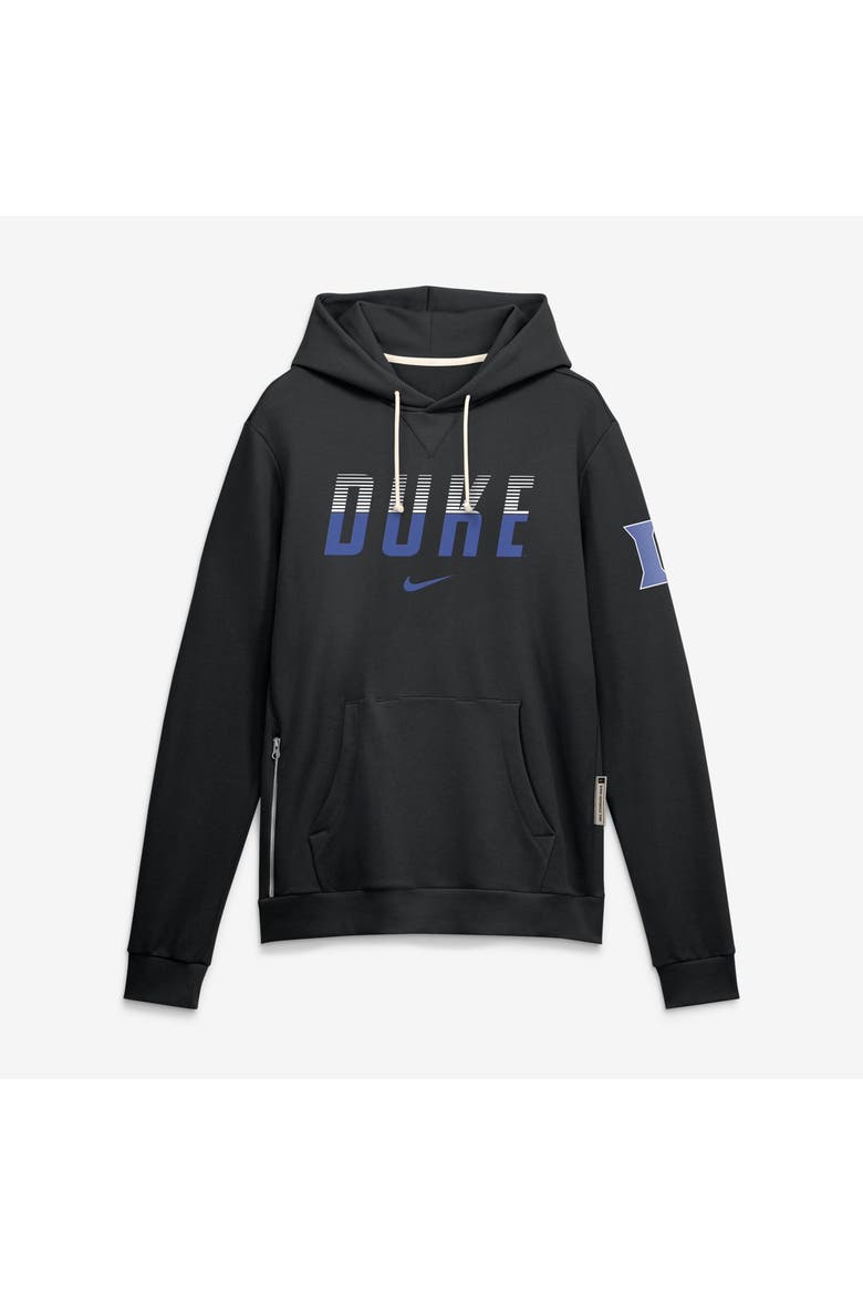 Men's Nike Black Duke Blue Devils 2026 Sideline Standard Issue Dri-FIT Hoodie, Main, color, Black