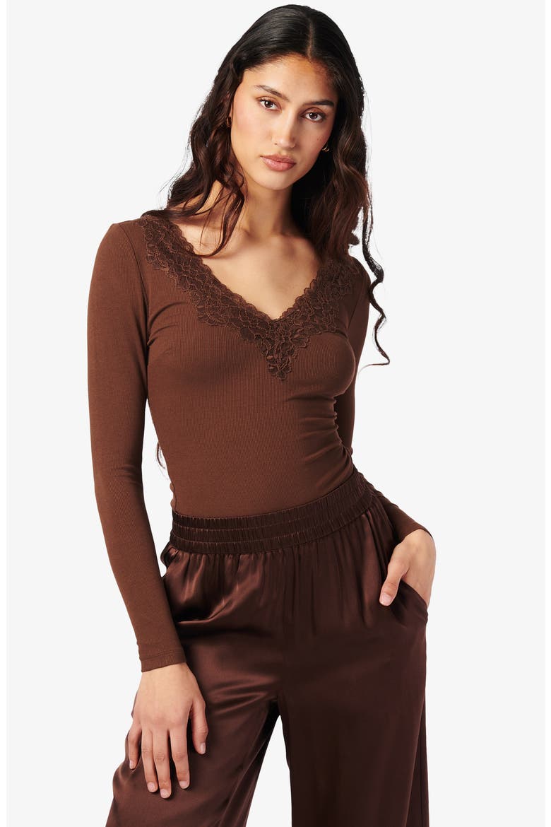 Rooney Lace Trim Rib Top, Alternate, color, MALT