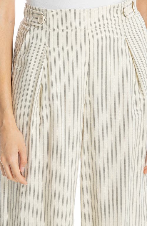 Max Studio Button Tab Wide Leg Trousers In Multi
