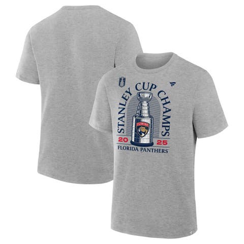 Men's Fanatics Heather Gray Florida Panthers 2025 Stanley Cup Champions Locker Room Big & Tall T-Shirt