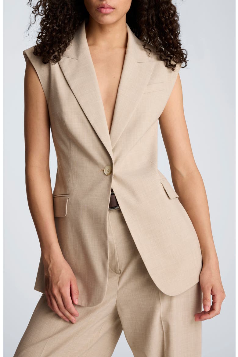 Open Back Vest, Main, color, TLESS TAUPE/ PURE WHITE