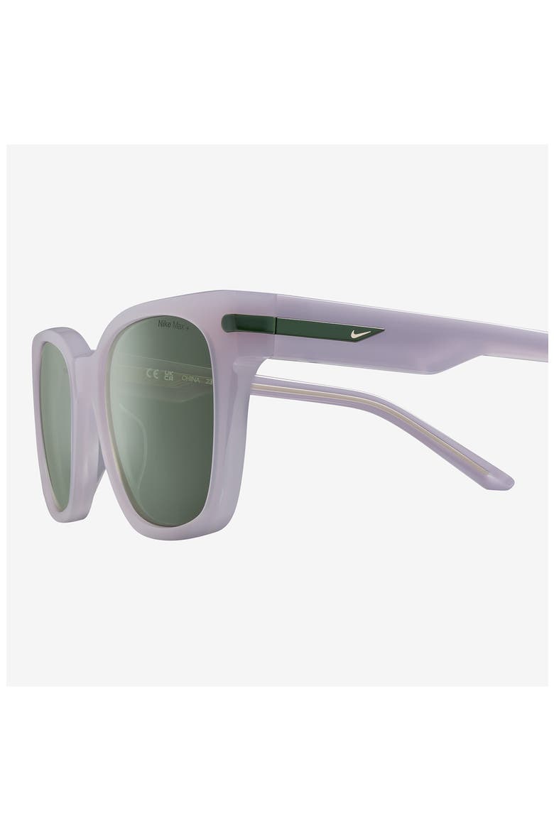 Crescent II 52mm Square Sunglasses, Alternate, color, MILKY LILAC BLOOM / GREEN