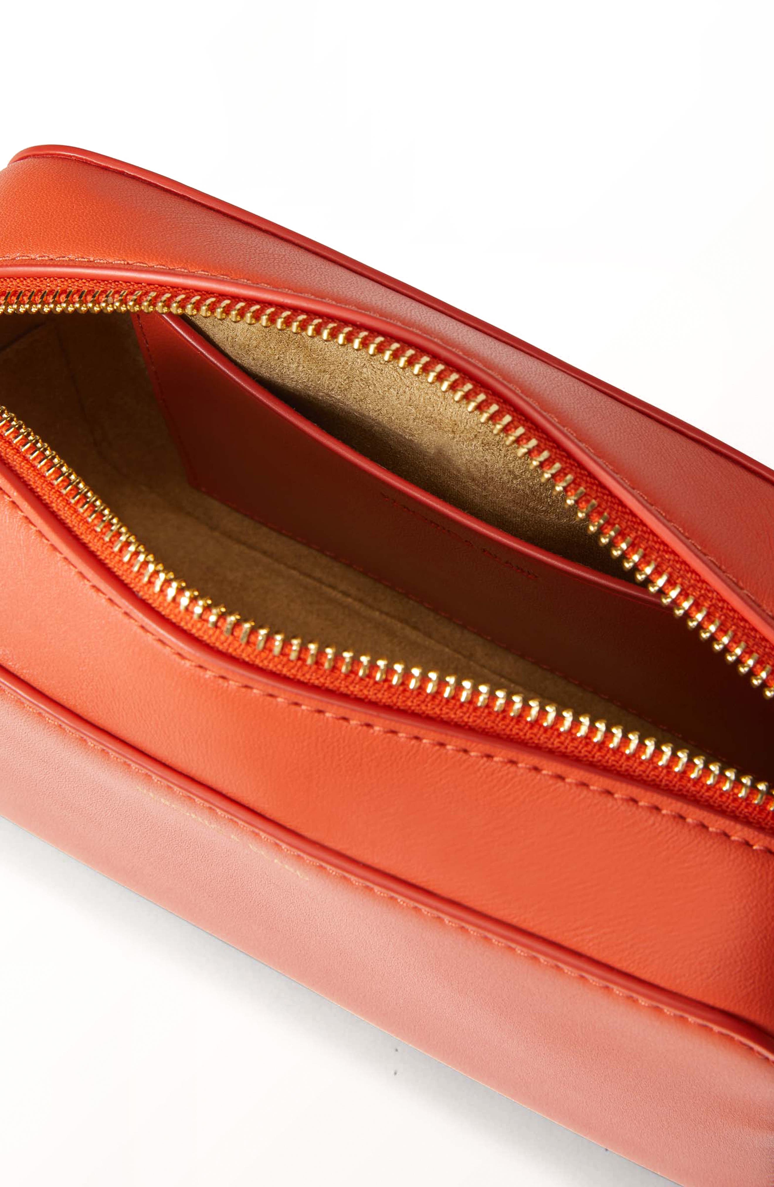 Veronica Beard Boxy Chain Leather Crossbody Bag, Alternate, color, 