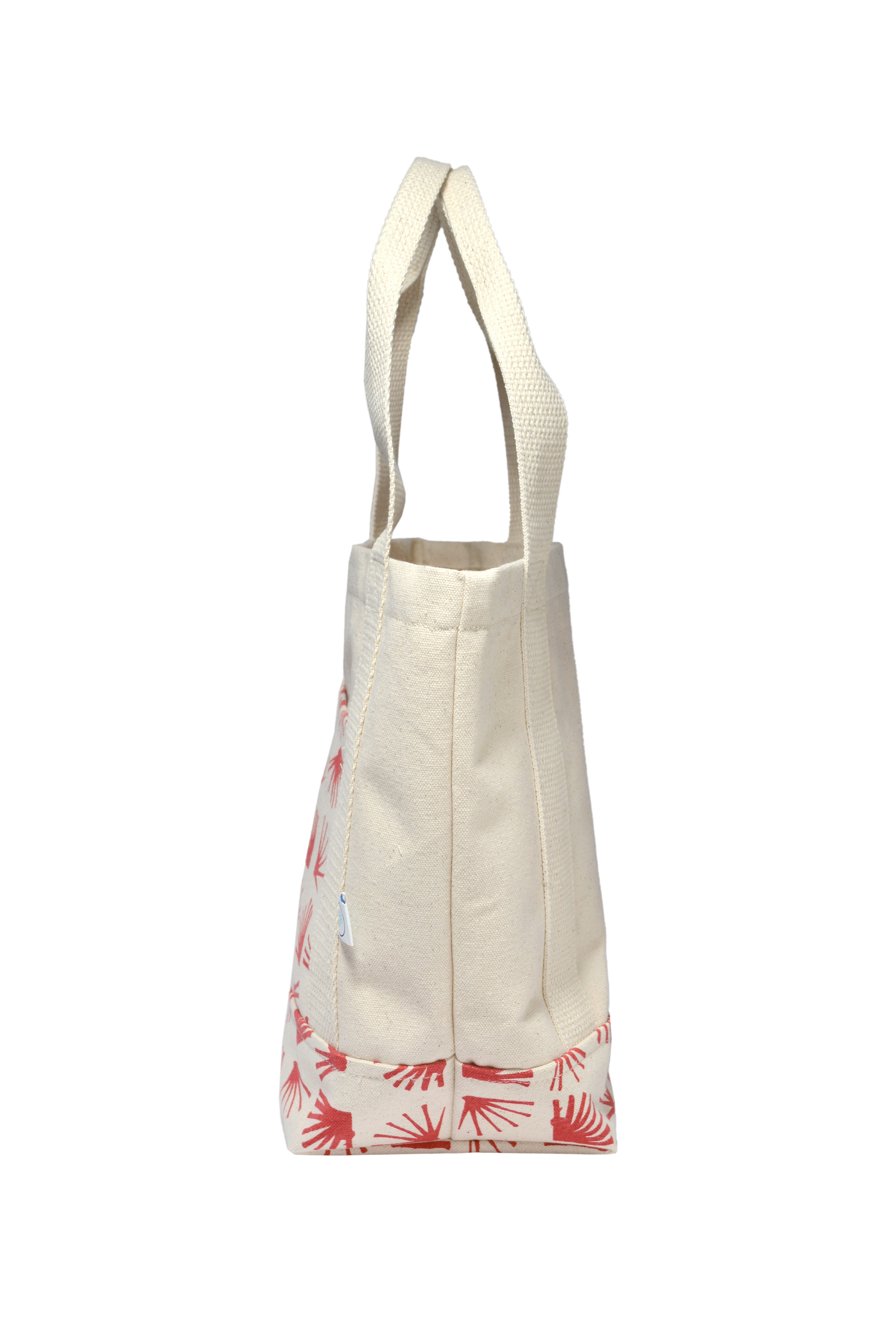 Dance Happy Ginkgo Mini Tote Bag, Alternate, color, Nantucket Red