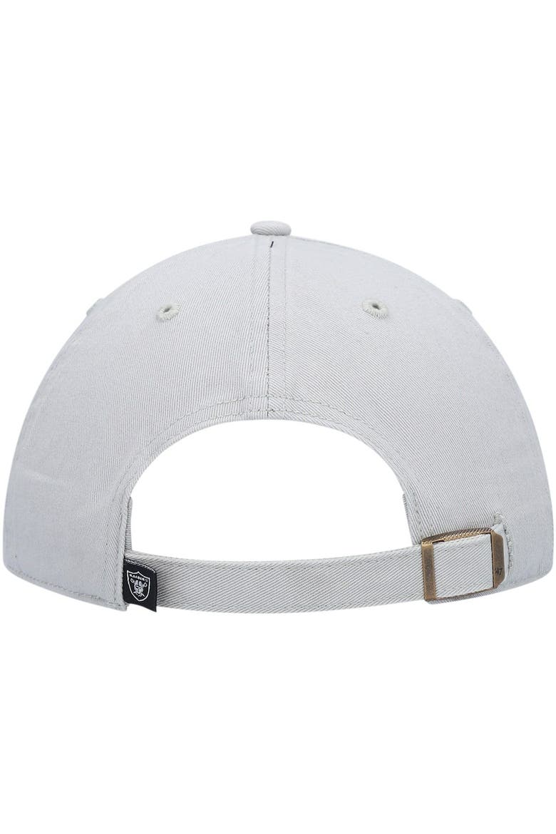Men's '47 Gray Las Vegas Raiders Secondary Clean Up Adjustable Hat, Alternate, color, Gray