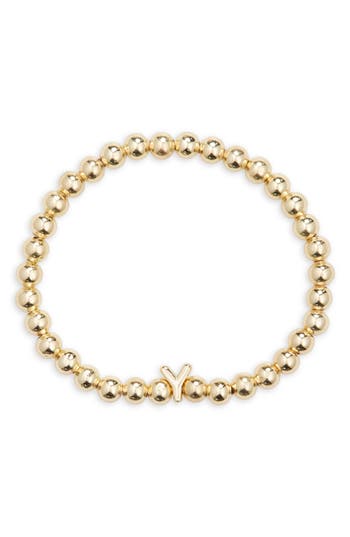 Baublebar Pisa Initial Beaded Stretch Bracelet